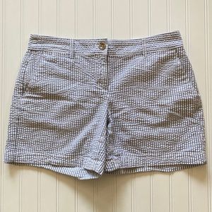 Ann Taylor Loft Blue and White Shorts Size 4